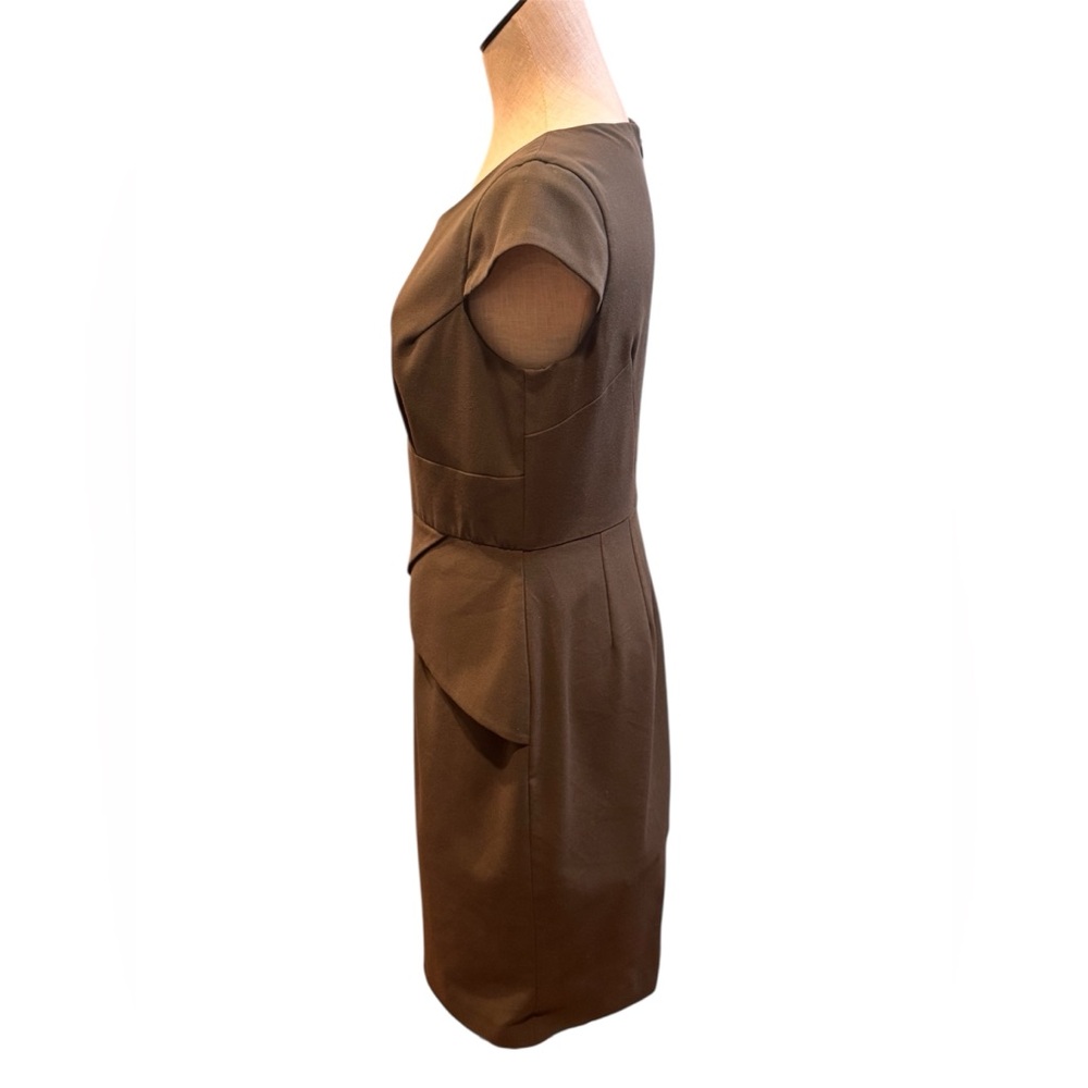 Calvin Klein Olive‎ Green Dress w/ cap sleeves size 8 - Picture 4 of 8